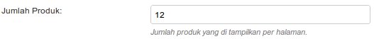 Konfigurasi Jumlah Produk Per Halaman